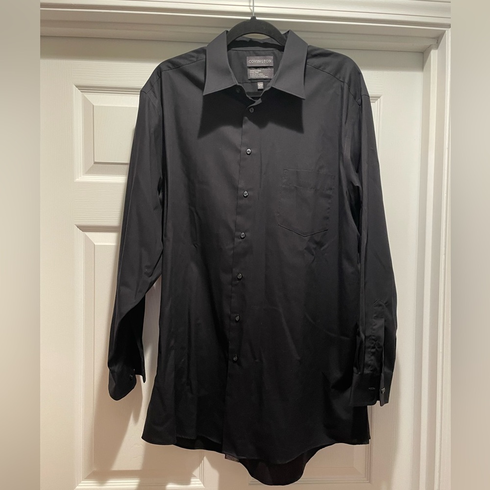 Mens Long Sleeve Black Dress Shirt